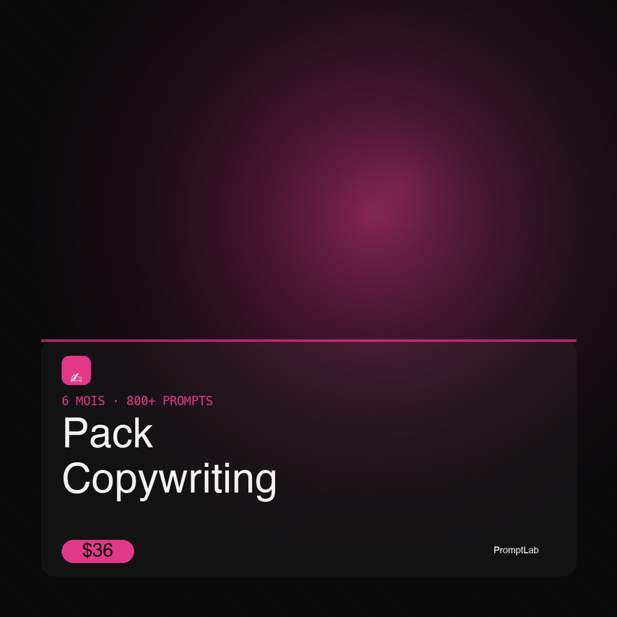 Pack Copywriting 6Mois